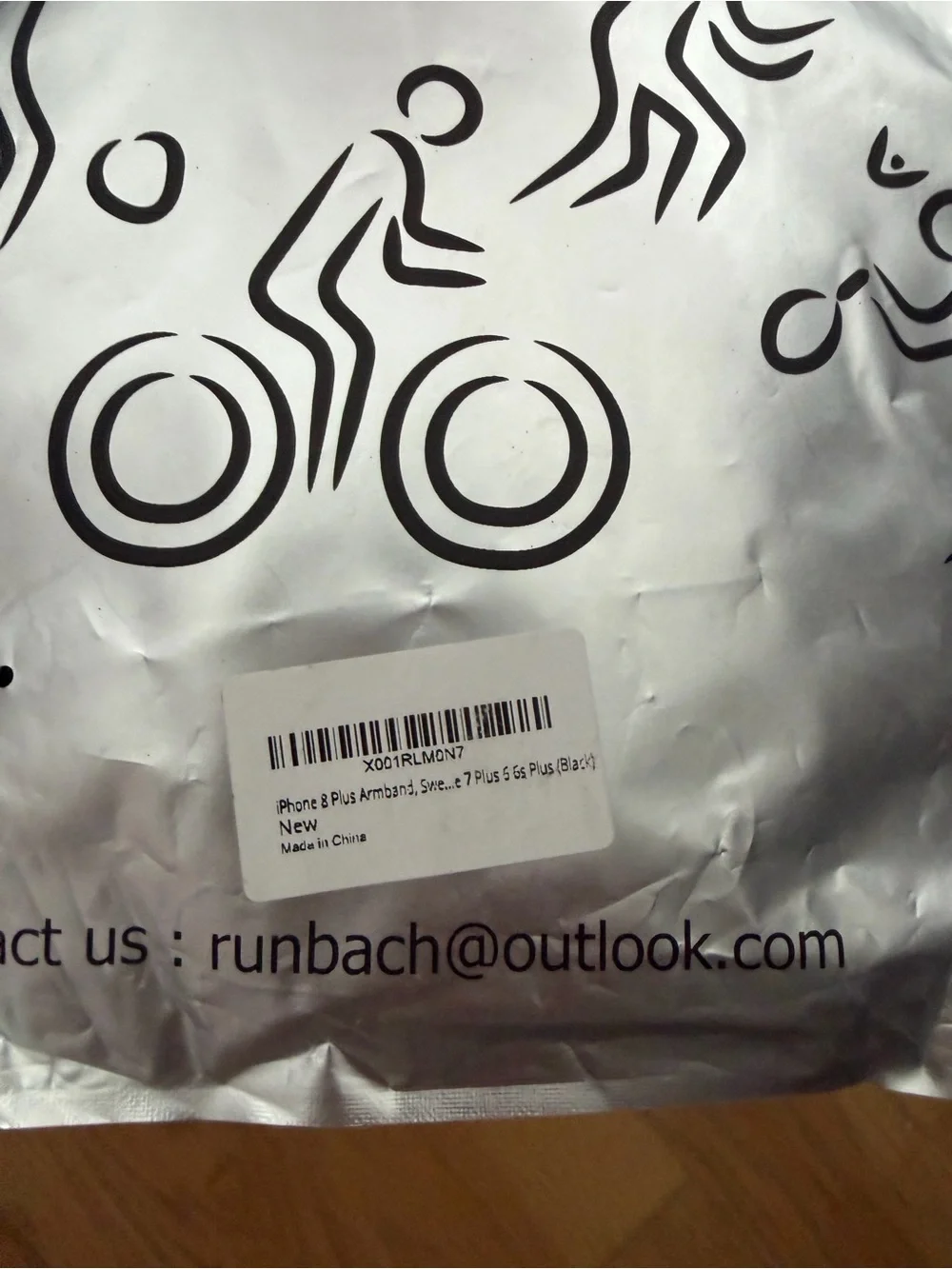 Runback iPhone 8 Plus Armband, 7 Plus 5 5s Plus (Black), Brand New